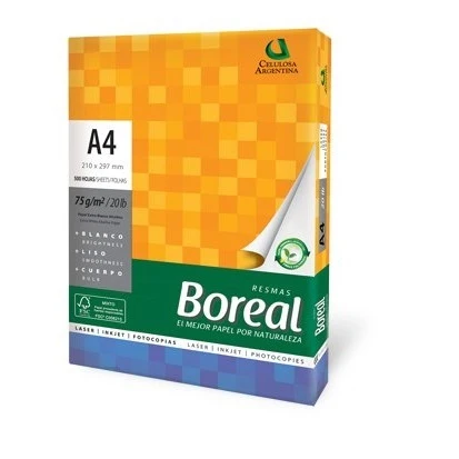 Resma a4 Boreal 75gr