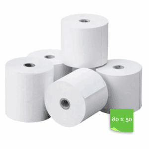 Caja x 50 rollos 80x50 térmico